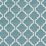Azure Geometric Trellis Polyester