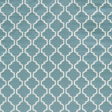 Azure Geometric Trellis Polyester
