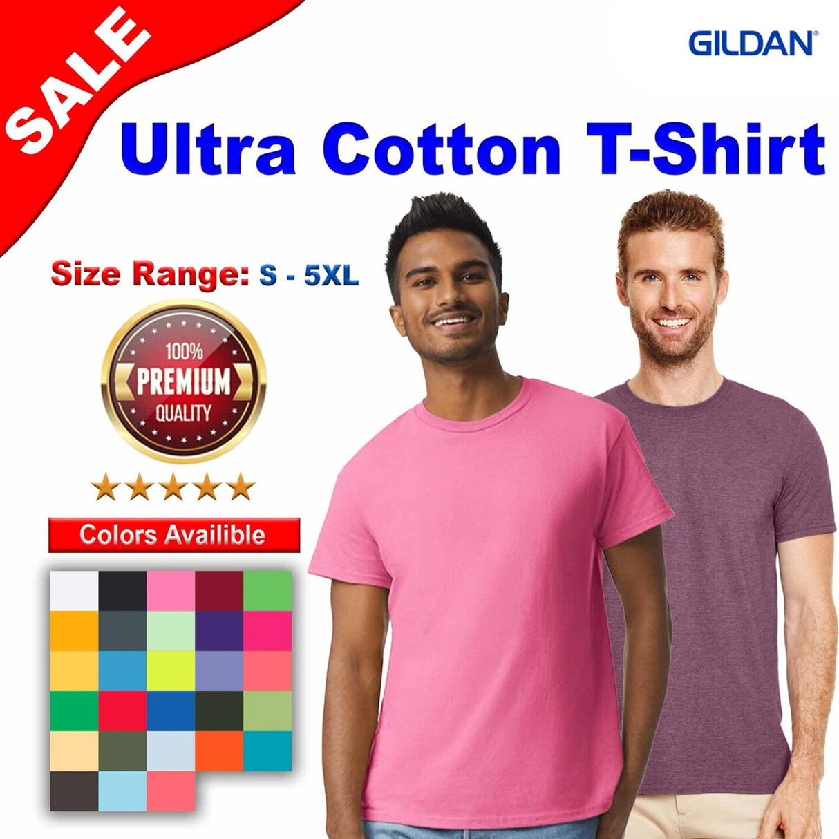 Gildan® Ultra Cotton Crewneck Short Sleeve T-Shirt