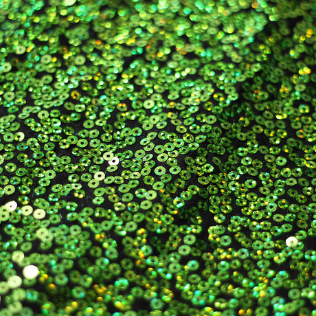 Sequin Showcase Razzle Nylon Spandex Fabric - Assorted Colors, Holographic Round Sequins, 54/56" Width (1 Yard)