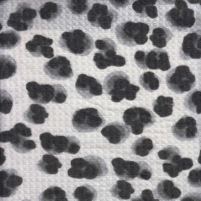 1 Yard Waffle Knit Fabric Brushed Animal Print 58/60" Width