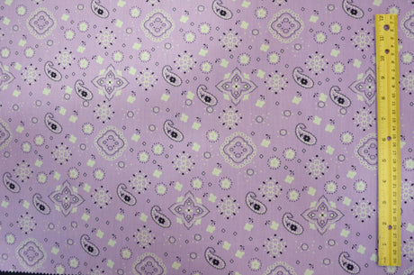Bandana Cotton Print Polyester Cotton Broadcloth Fabric - Multiple Colors, 58/60" Width (1 Yard)