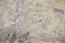 Edith Embroidery Fabric - Two Tone Floral Embroidery, Sheer Tulle, 52" Width, Multiple Colors (1 Yard)