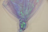 Crush Iridescent Pearl Organza Polyester Fabric - Sheer Crushed Holographic, 38/40" Width (1 Yard)