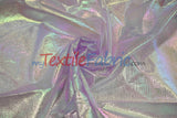 Oasis Hologram Polyester Fabric - Iridescent Sheer Organza, 58/60" Width, White, Pink, Baby Blue, Turquoise, Lavender, Black (1 Yard)