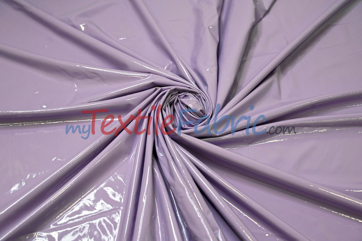 Shiny Stretch Patent Vinyl Fabric - 94% Polyester, 6% Spandex, Glossy Finish, 55" Width (1 Yard)