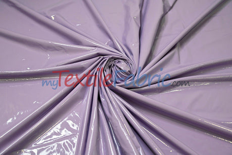 Shiny Stretch Patent Vinyl Fabric - 94% Polyester, 6% Spandex, Glossy Finish, 55" Width (1 Yard)