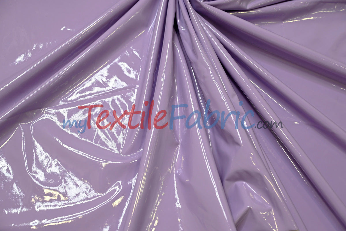 Shiny Stretch Patent Vinyl Fabric - 94% Polyester, 6% Spandex, Glossy Finish, 55" Width (1 Yard)