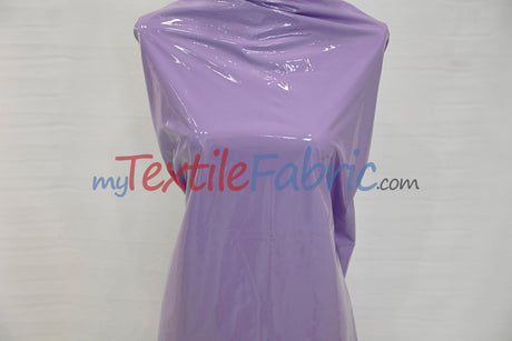 Shiny Stretch Patent Vinyl Fabric - 94% Polyester, 6% Spandex, Glossy Finish, 55" Width (1 Yard)