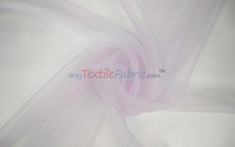 Super Organza Polyester Fabric - Semi-Sheen Sheer, 60" Width, White, Ivory, Baby Blue, Lavender, Black (By The Yard)