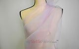 Super Organza Polyester Fabric - Semi-Sheen Sheer, 60" Width, White, Ivory, Baby Blue, Lavender, Black (By The Yard)