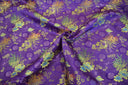 Chinese Flower Brocade Polyester Fabric - Oriental Floral Brocade, 45" Width (1 Yard)