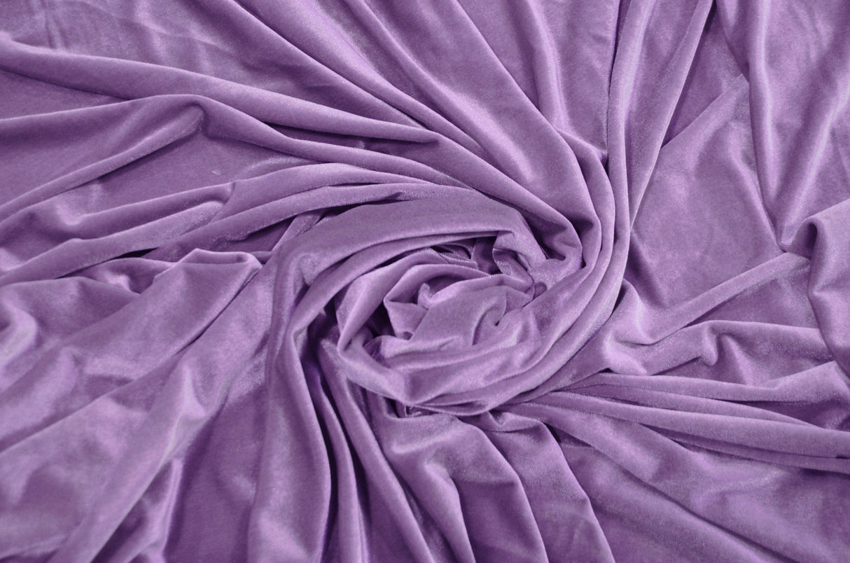 Stretch Velvet Spandex Fabric - Solid, 58" Width (1 Yard)
