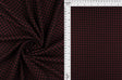 Double Knit Plaid Stretch Fabric Burgundy Black
