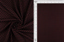 Double Knit Plaid Stretch Fabric Burgundy Black