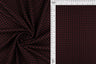 Double Knit Plaid Stretch Fabric Burgundy Black