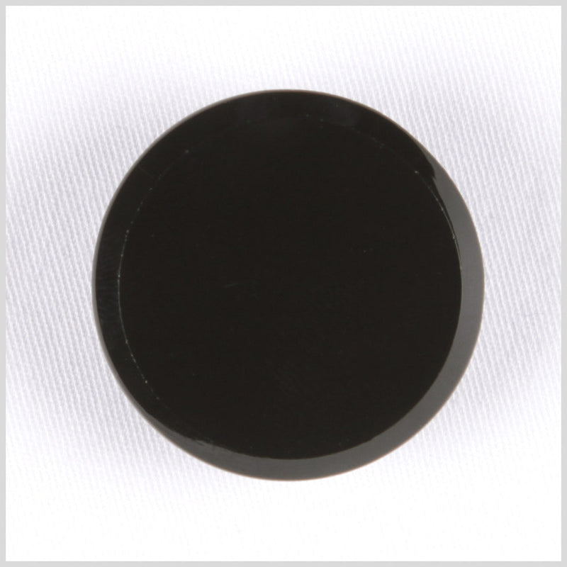 Glass Shank Back Button - 22L/14mm - Smooth Black
