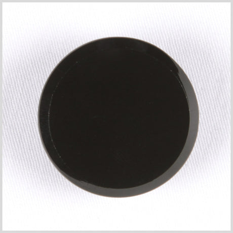 Glass Shank Back Button - 22L/14mm - Smooth Black