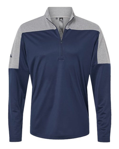 Adidas Men's Ultimate365 Lightweight Colorblocked Quarter-Zip Pullover