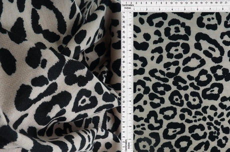 1 yarda de tela de punto French Terry con estampado animal de jaguar, guepardo y leopardo 58/60" de ancho