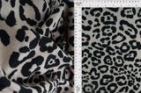 Animal Print Stretch Knit Fabric Stone
