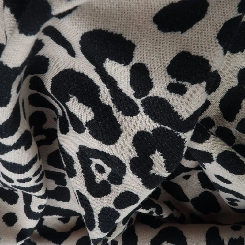 1 Yard French Terry Knit Fabric Animal Jaguar Cheetah Leopard Print 58/60" Width