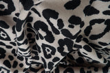Animal Print Stretch Knit Fabric Stone