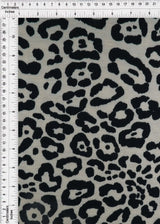 1 Yard French Terry Knit Fabric Animal Jaguar Cheetah Leopard Print 58/60" Width
