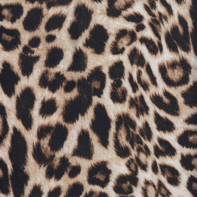 1 Yard French Terry Animal Print Knit Fabric, 58/60'' Wide Polyester Rayon Spandex Blend