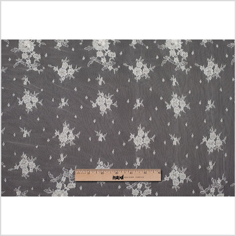 Whisper White Floral Beaded Lace