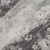 Whisper White Floral Beaded Lace