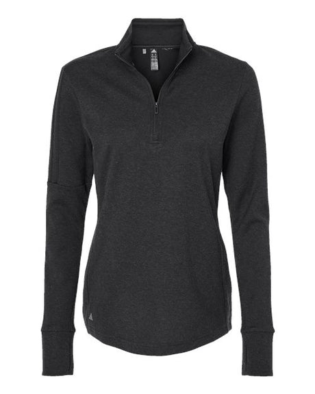 adidas Women's 3-Stripes Quarter-Zip Sweater Pullover