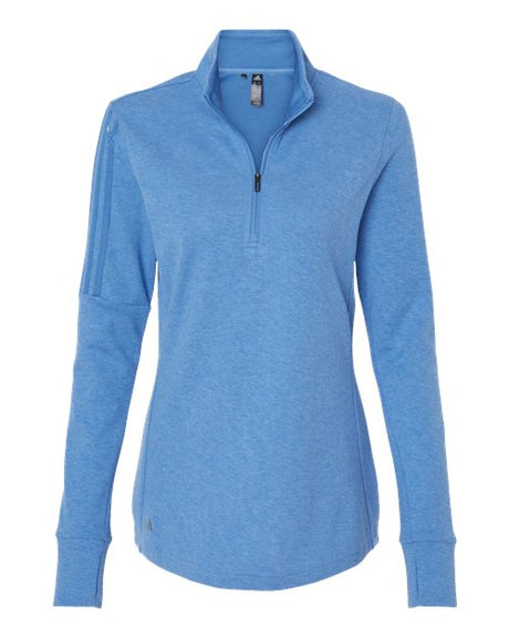 adidas Women's 3-Stripes Quarter-Zip Sweater Pullover