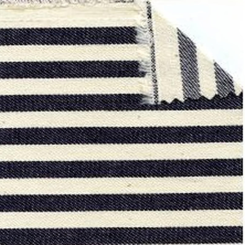 Denim Fabric 7oz Indigo Natural Striped