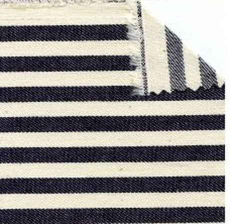 Denim Fabric 7oz Indigo Natural Striped