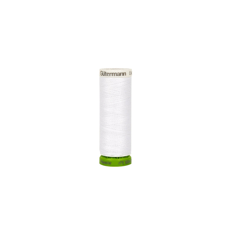 Gutermann Recycled Polyester Thread 100m - 800 Nu White