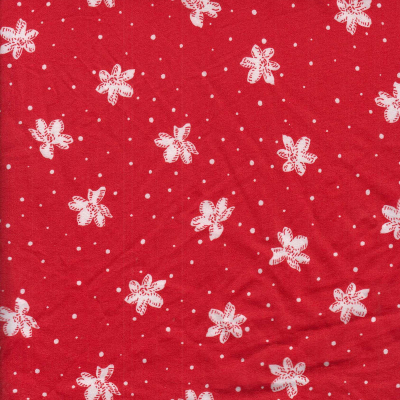DTY Brushed Ditsy Floral Print Fabric 1 Yard Soft Stretch Flowy 58/60" Wide