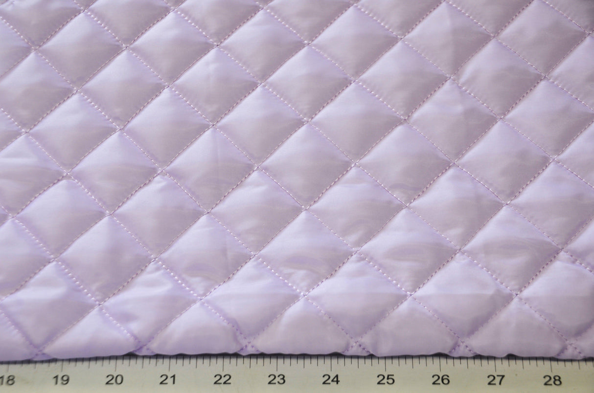 Quilted Polyester Batting Fabric - Diamond Quilted Padded Lining, 58/60" Width (1 Yard)