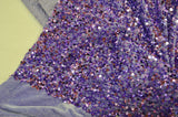 Sequins Stretch Velvet Polyester Spandex Fabric - Sequins On Plush Velvet, Multiple Colors, 60" Width (By The Yard)