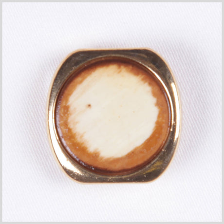 Gold Beige Metal Button - 32L/20mm