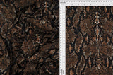 Snake Skin Print DTY Brushed Knit Fabric 1 Yard Soft Stretch Lightweight 58/60" Wide