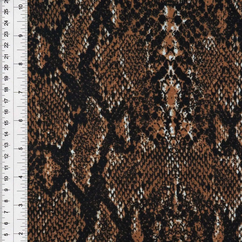 1 Yard Polyester Spandex DTY Brush Snake Skin Print Animal Fabric 58/60" Width