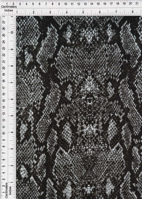 1 yarda de tela de poliéster spandex DTY cepillada con estampado de piel de serpiente animal 58/60" de ancho