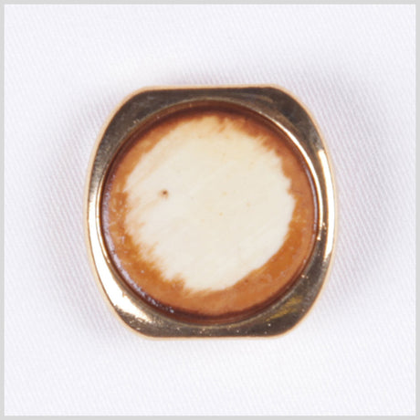 Gold Beige Metal Button - 36L/23mm