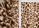 Animal Print Brushed Knit Fabric Taupe