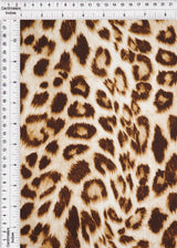 Animal Print Brushed Knit Fabric Taupe