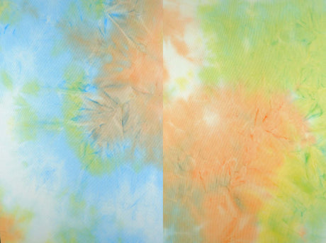 Sweater Knit Tie-Dye Fabric Yellow Orange