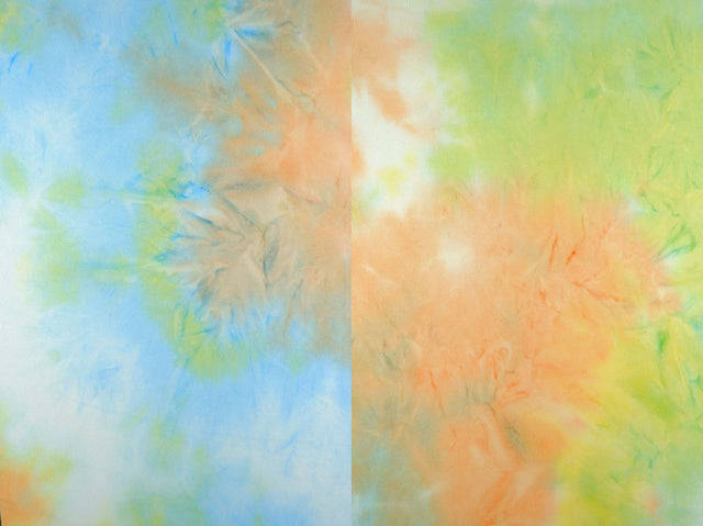 Sweater Knit Tie-Dye Fabric Yellow Orange