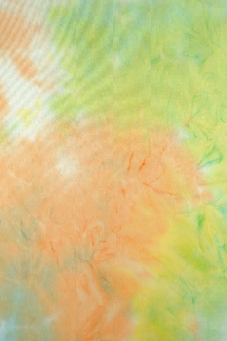 Sweater Knit Tie-Dye Fabric Yellow Orange
