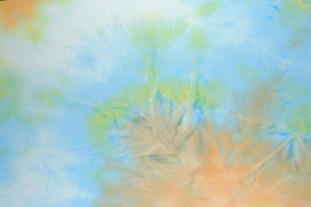 Sweater Knit Tie-Dye Fabric Yellow Orange